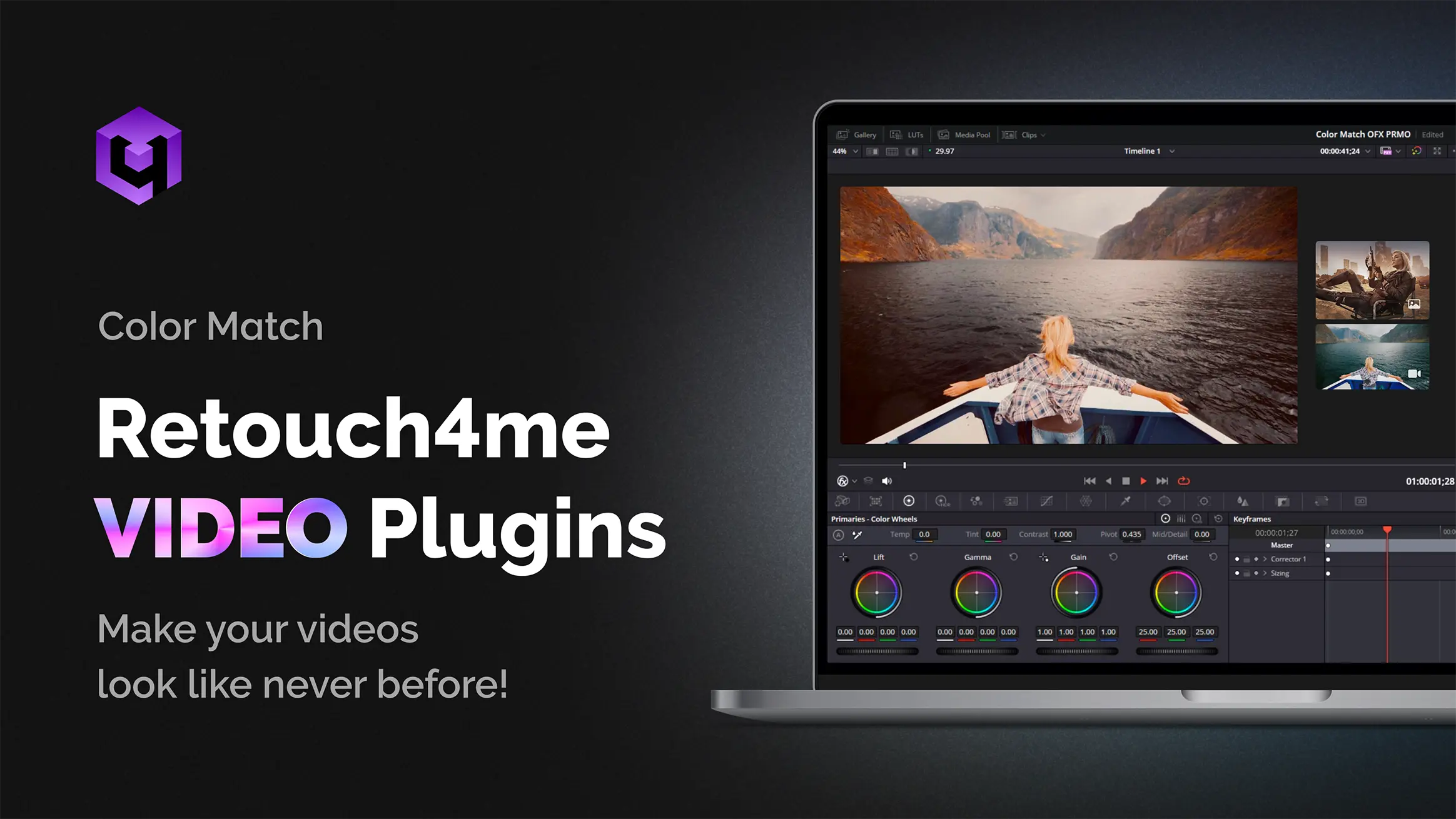 Color Match. Retouch4me video plugins. Make your videos  look like never before!